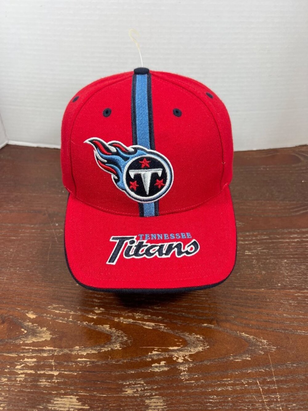 Vintage Tennessee Titans Red & Navy NFL Hat Twins Enterprise Adjustable H5